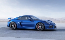 Горы, пейзаж, небо, синий Порше Кайман, Porsche Cayman GT4, 2015, диски, экстерьер